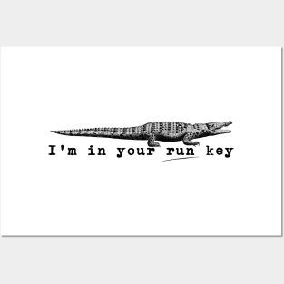 Run key gator (black) Posters and Art